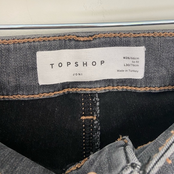 Topshop Super Skinny Grey Joni Jeans - Picture 2 of 3